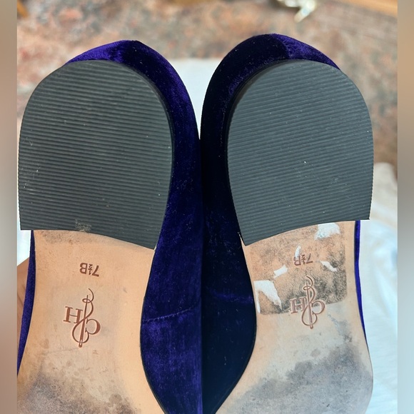 Cole Haan Deep Purple Indigo Velvet Sabrina Loafer Flat Size 7.5B - Picture 6 of 7